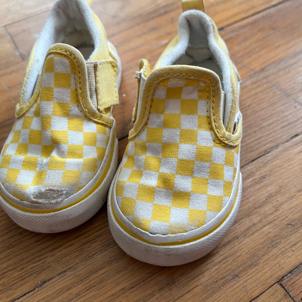 Yellow checkered vans